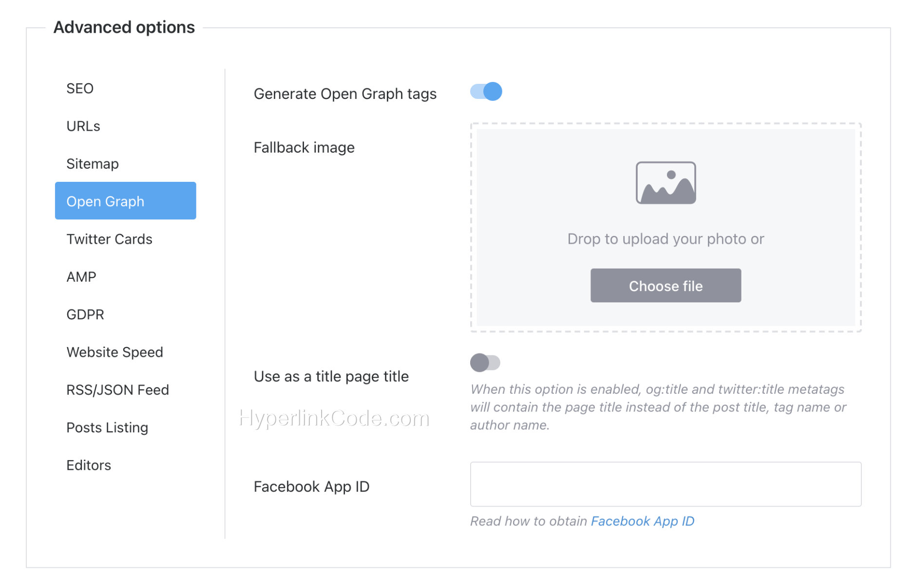 Publii OG Open Graph Settings