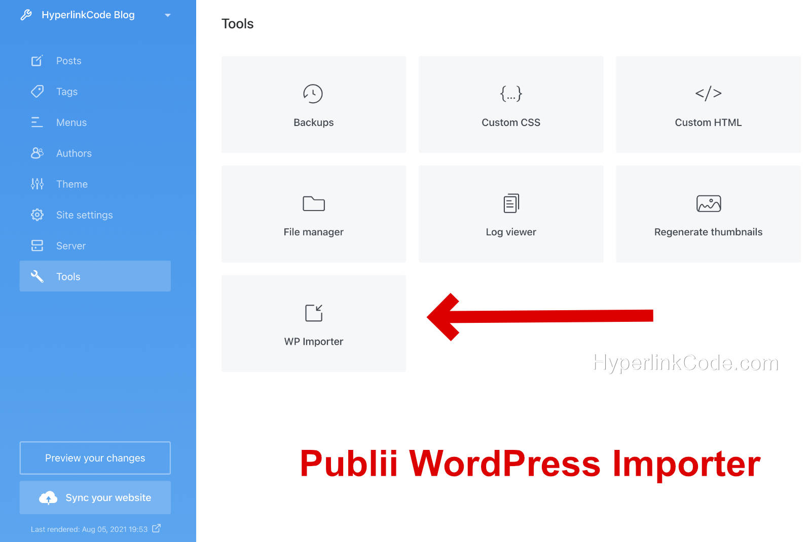 Publii WordPress Importer Tool