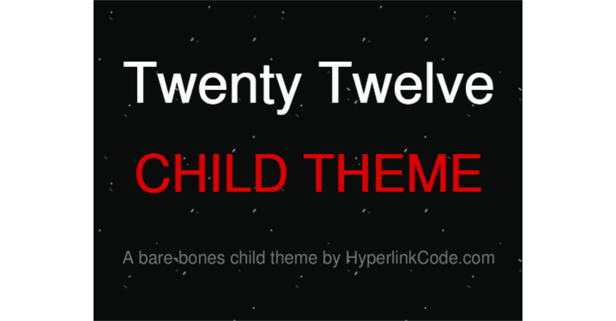 Twenty Twelve Child Theme OG Image