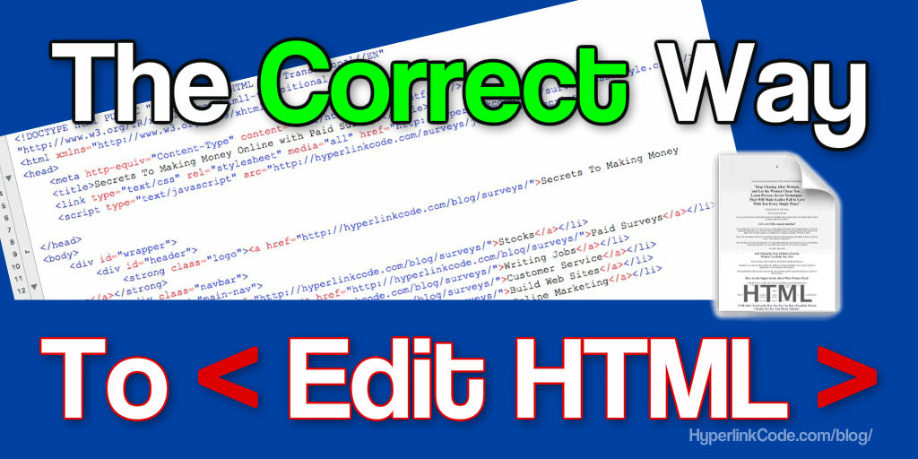 edit html codes