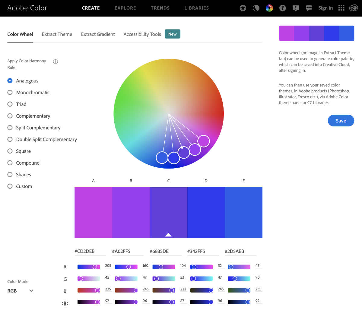 Adobe Color Wheel